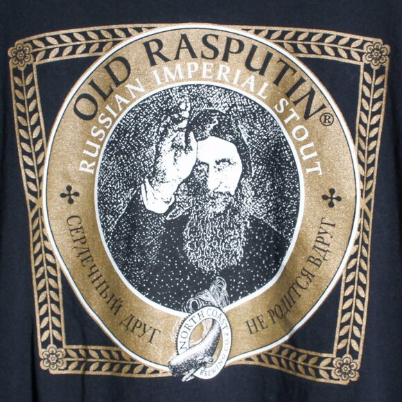 Old Rasputin Beer Shirt Mens 2XL Black Russian Imperial Stout Tee - Picture 4 of 5